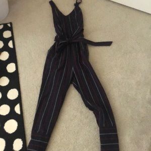 Blue/red/white striped jumper